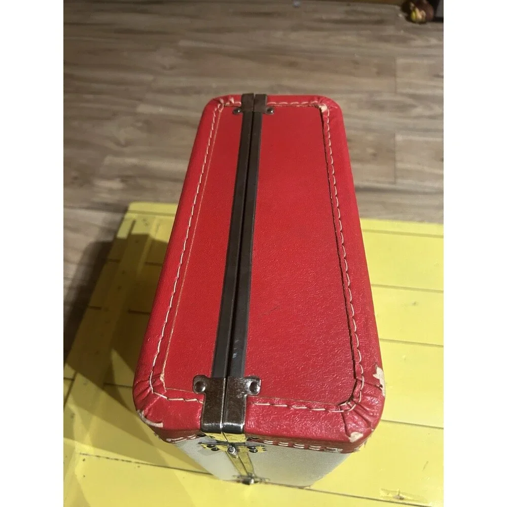 Vintage 1950s Vanity Case Mid Century Decor Girls Ballerina Kitty Suitcase Retro